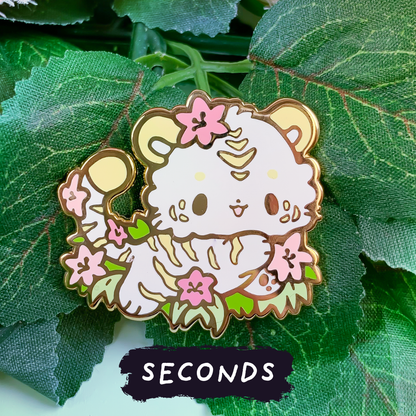 [SECONDS BIN] [FLORANIMALS] Tigerlily Tiger (Pink/White) Enamel Pin