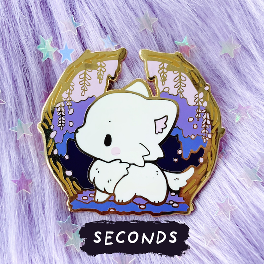 [SECONDS BIN] [FLORANIMALS] Wisteria Wolf Enamel Pin