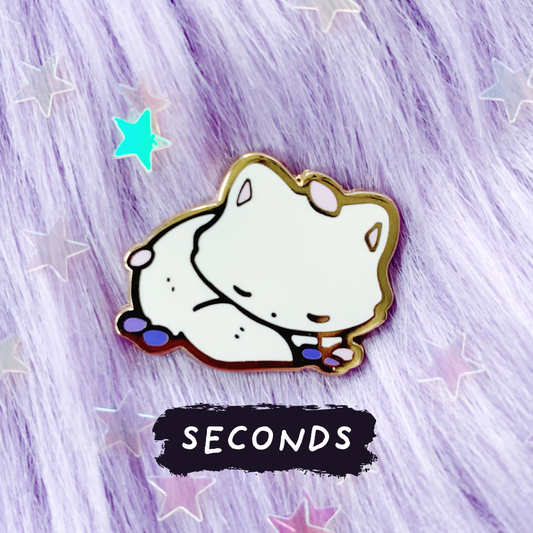 [SECONDS BIN] [FLORANIMALS] Wisteria Wolf Pup Mini Enamel Pin
