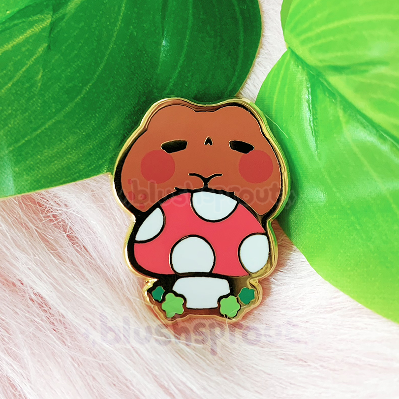 Froggie Mushroom Toad Enamel Pin