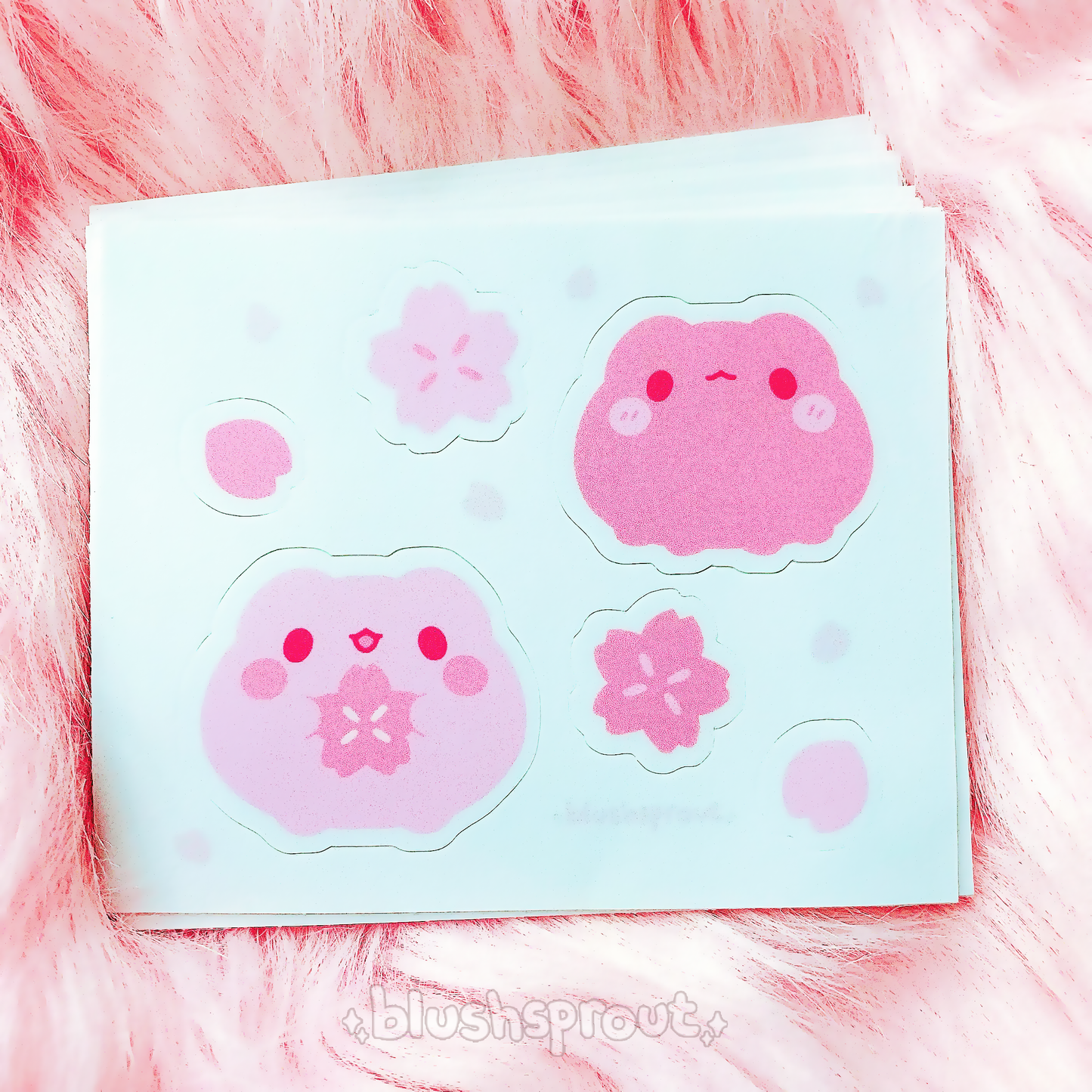 Blossom Froggies Vinyl Sticker Sheet