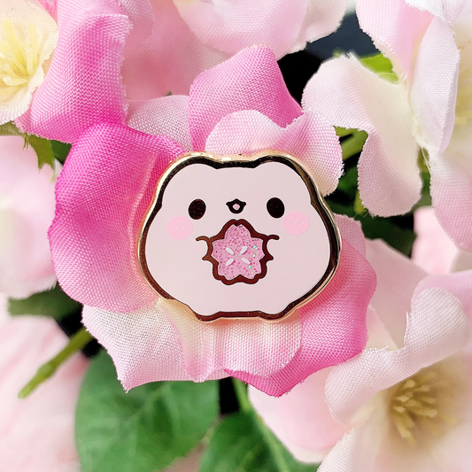 Cherry Blossom Froggie Enamel Pin