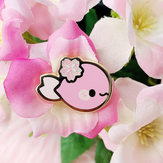 Cherry Blossom Tadpetal Enamel Pin