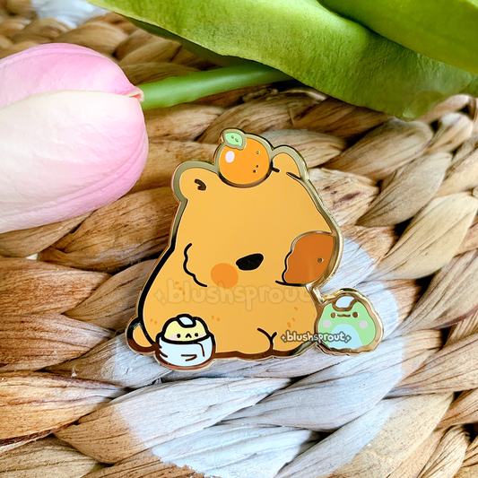 Capybara Bathtime Enamel Pin