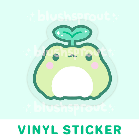 Froggie Sprout Vinyl Sticker