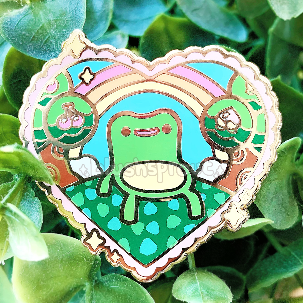 Frog Chair Enamel Pin – blushsprout