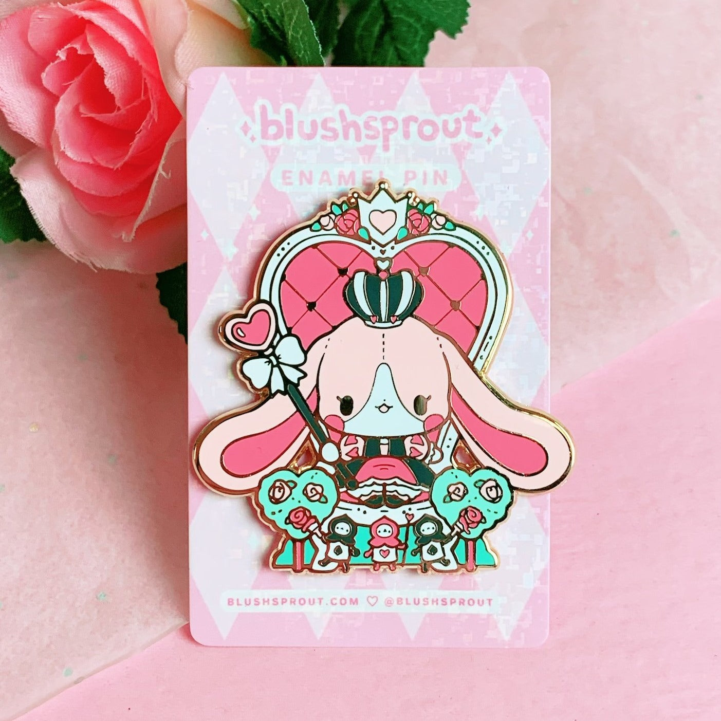 Wonderland ♡ Queen of Hearts Bunny Enamel Pin