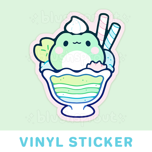 Froggie Pond Parfait Vinyl Sticker