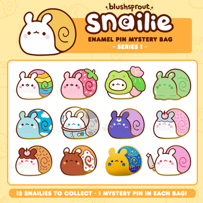 Snailie: Series 1 Enamel Pin Mystery Bags