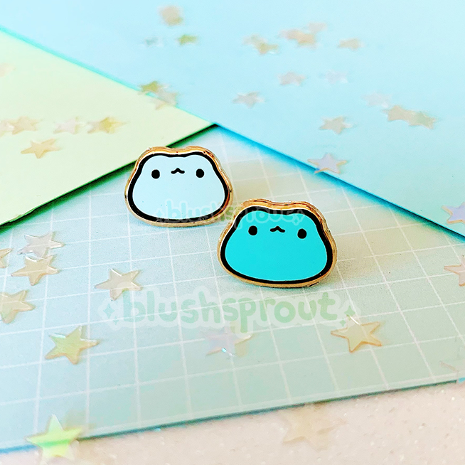 Blue Frog Mini Enamel Pins (Set of 2)