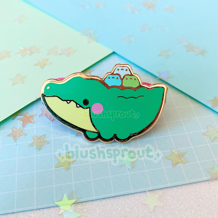 Pond Pals: Alligator & Froggies Enamel Pin