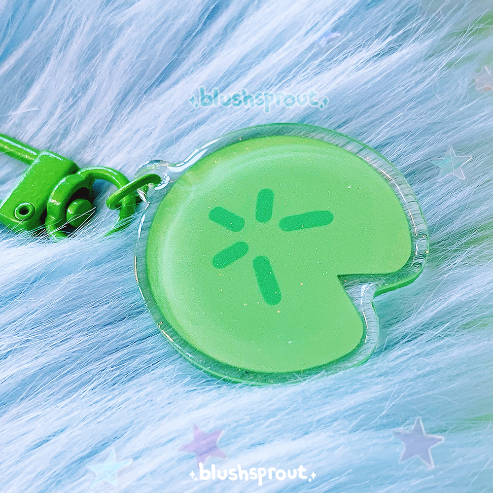Keychain Acrylic Charm – Lily blushsprout Pad 1.5\